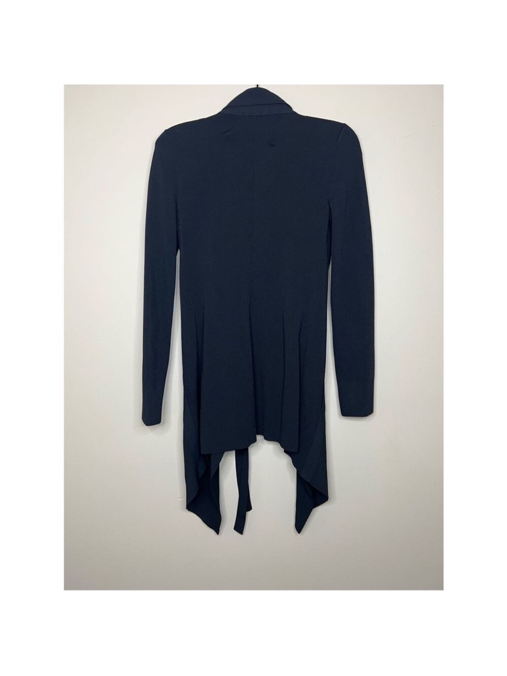 NWT SCANLAN THEODORE CREPE KNIT DRAPE FRONT BLACK JACKET SIZE M - Picture 8 of 11